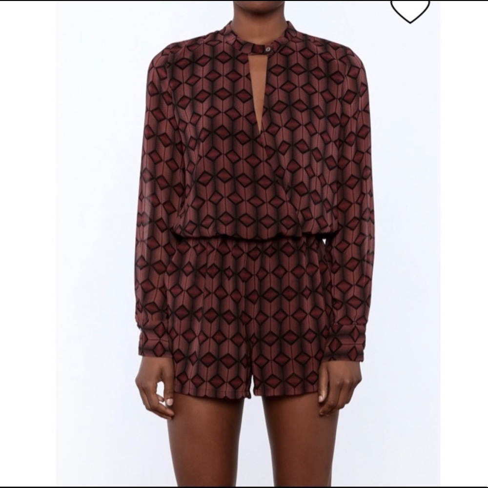 Olivaceous Geoprint Romper